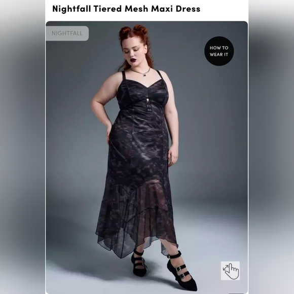 torrid Dresses & Skirts - Torrid Nightfall Tiered Mesh Maxi Dress